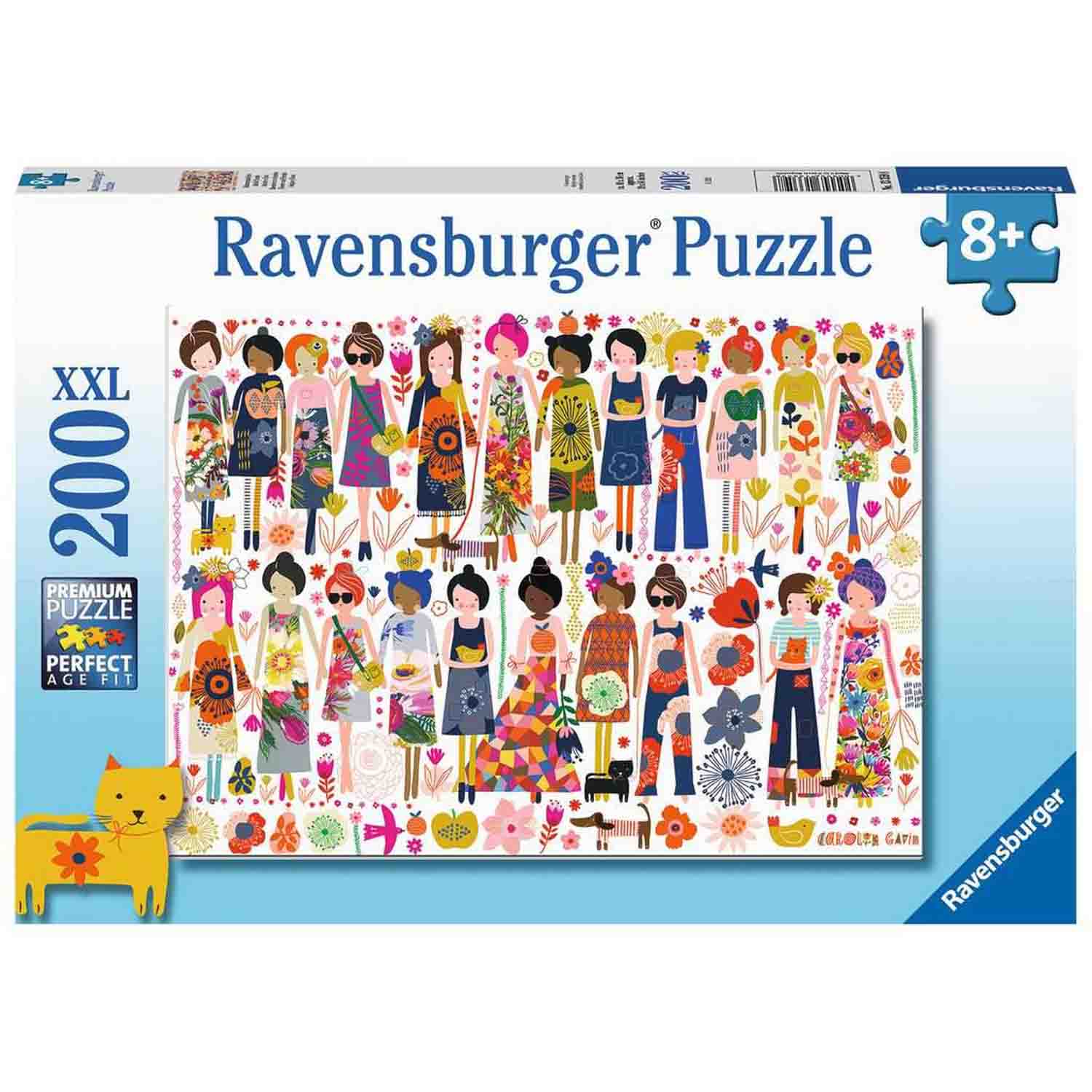 PUZZLE FLORI SI PRIETENI, 200 PIESE - RAVENSBURGER (RVSPC13359) - Libelula Vesela - Jucarii