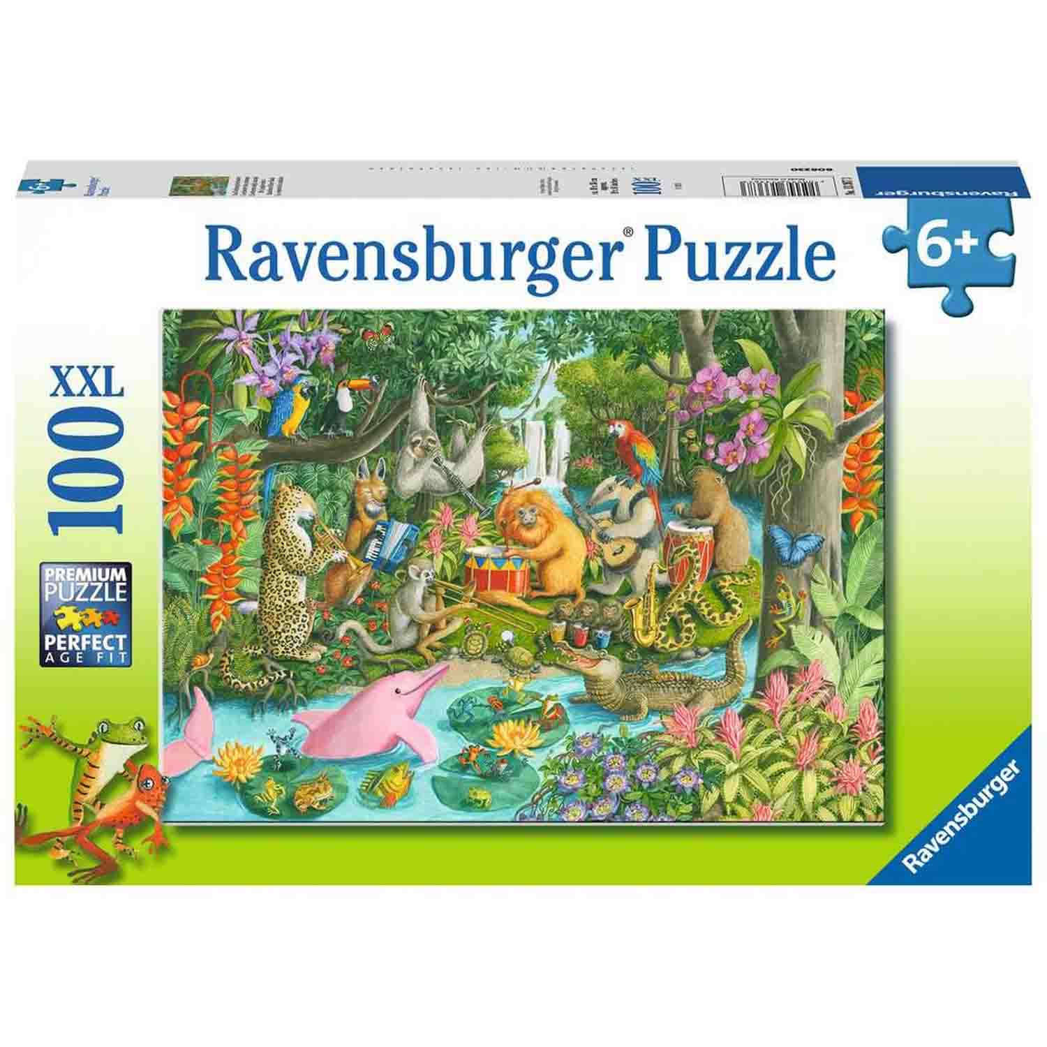 PUZZLE TRUPA DE MUZICA A ANIMALELOR, 100 PIESE - RAVENSBURGER (RVSPC13367) - Libelula Vesela - Jucarii