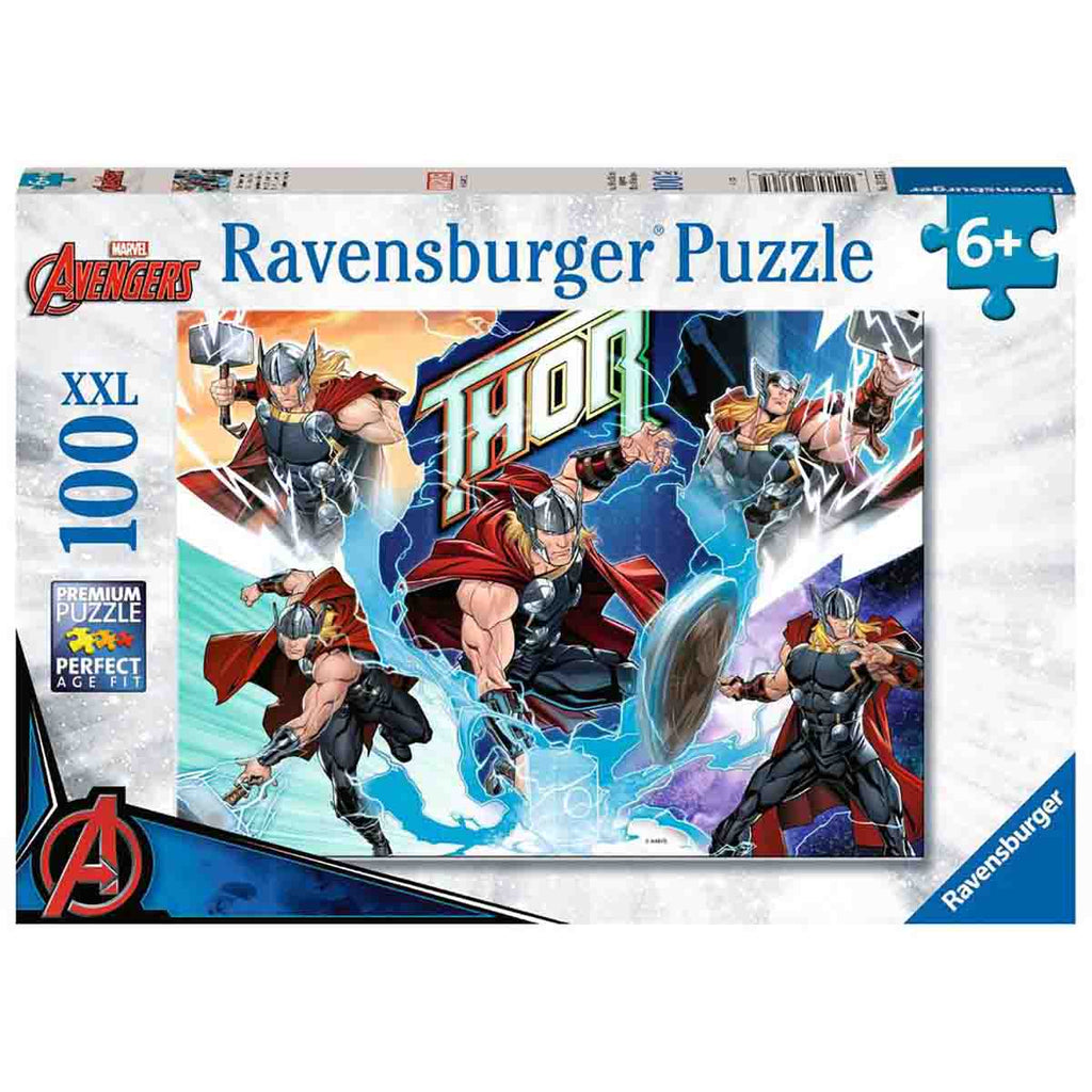 PUZZLE AVENGERS THOR, 100 PIESE - RAVENSBURGER (RVSPC13376) - Libelula Vesela - Jucarii