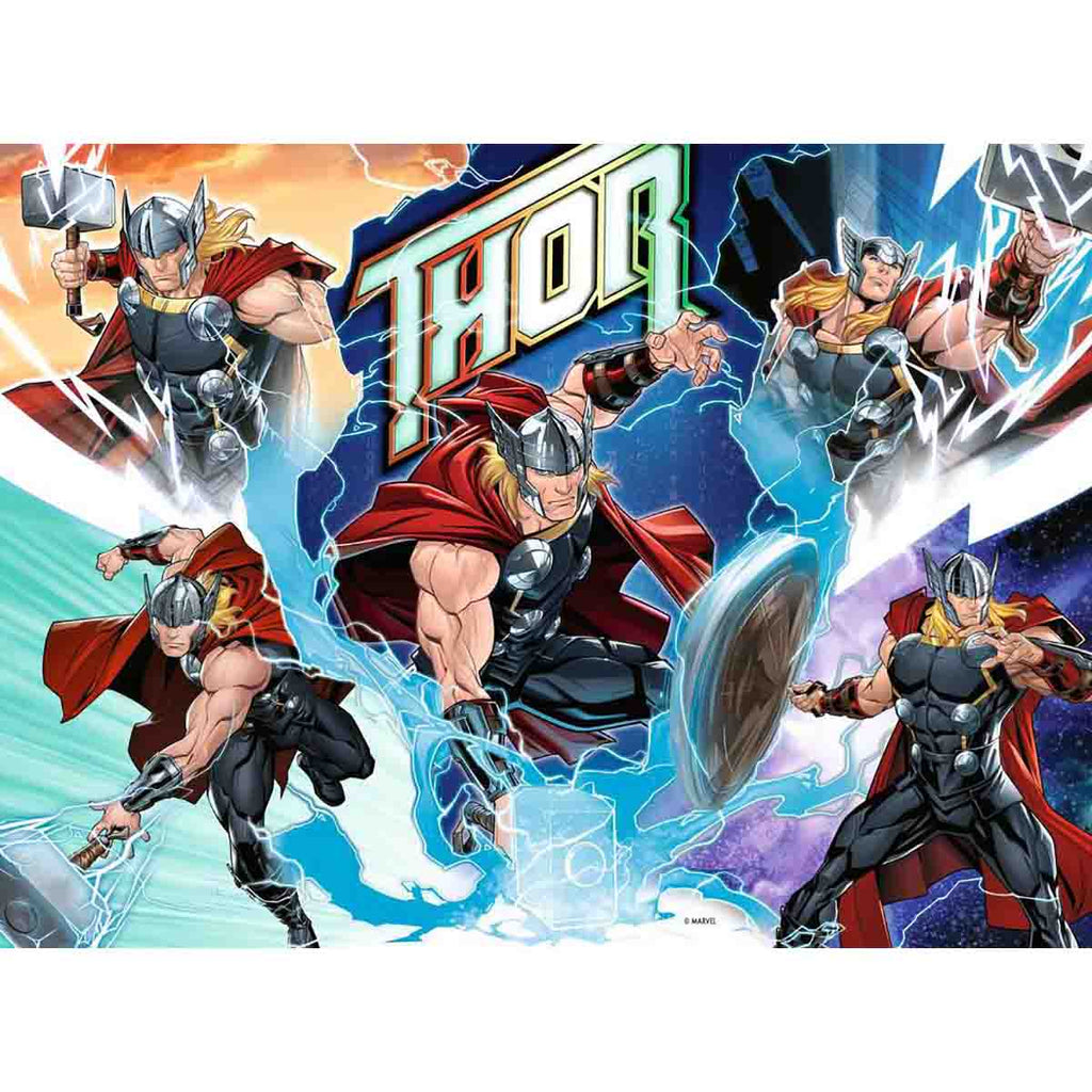 PUZZLE AVENGERS THOR, 100 PIESE - RAVENSBURGER (RVSPC13376) - Libelula Vesela - Jucarii