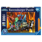 PUZZLE CUM SA ITI DRESEZI DRAGONUL, 100 PIESE - RAVENSBURGER (RVSPC13379) - Libelula Vesela - Jucarii