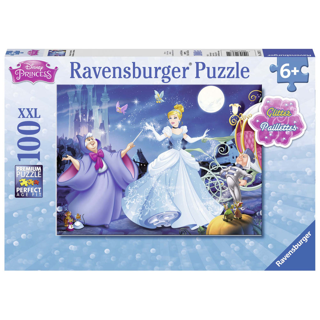 PUZZLE CENUSAREASA, 100 PIESE GLITTER - RAVENSBURGER (RVSPC13671) - Libelula Vesela - Jucarii