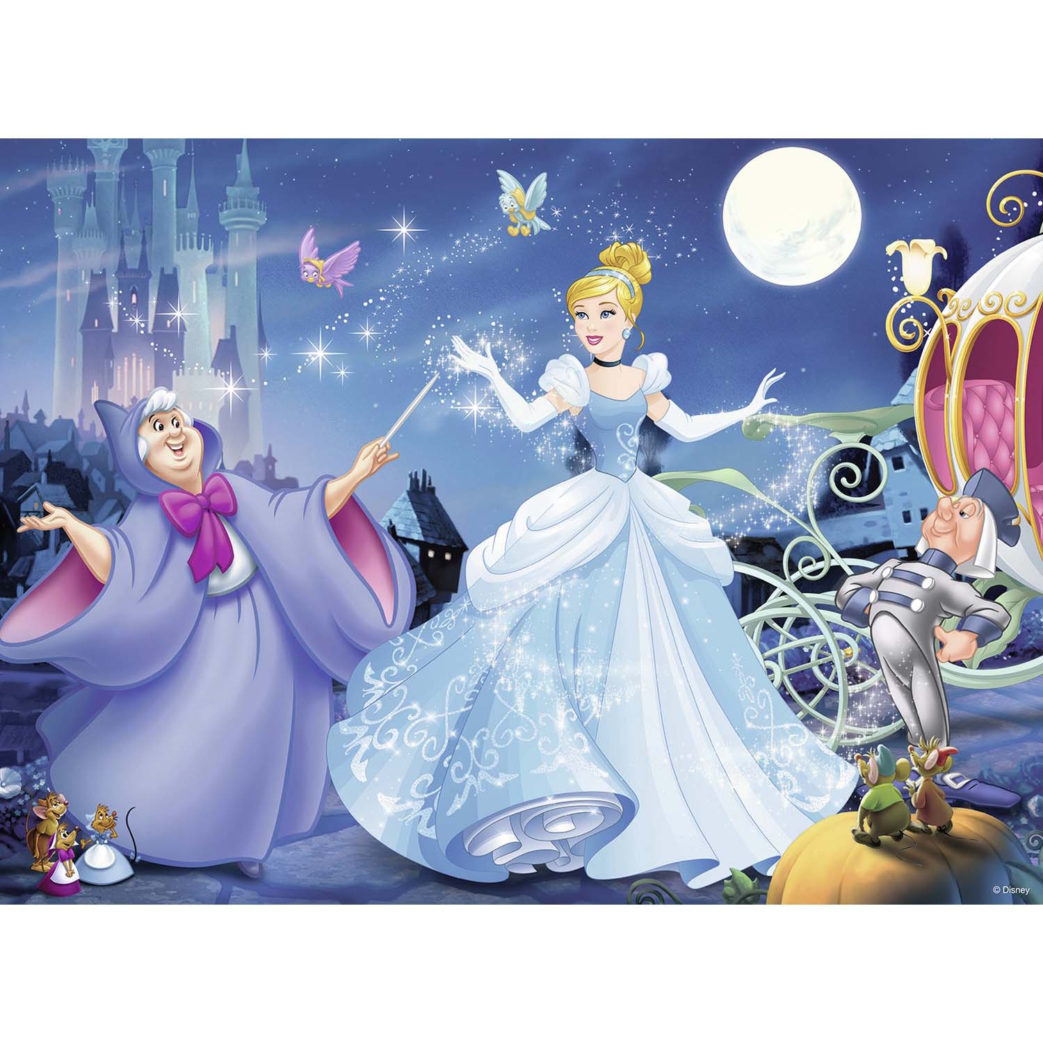 PUZZLE CENUSAREASA, 100 PIESE GLITTER - RAVENSBURGER (RVSPC13671) - Libelula Vesela - Jucarii