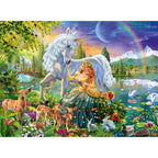 PUZZLE PRINTESA SI UNICORN, 200 PIESE STARLINE - RAVENSBURGER (RVSPC13673) - Libelula Vesela - Jucarii