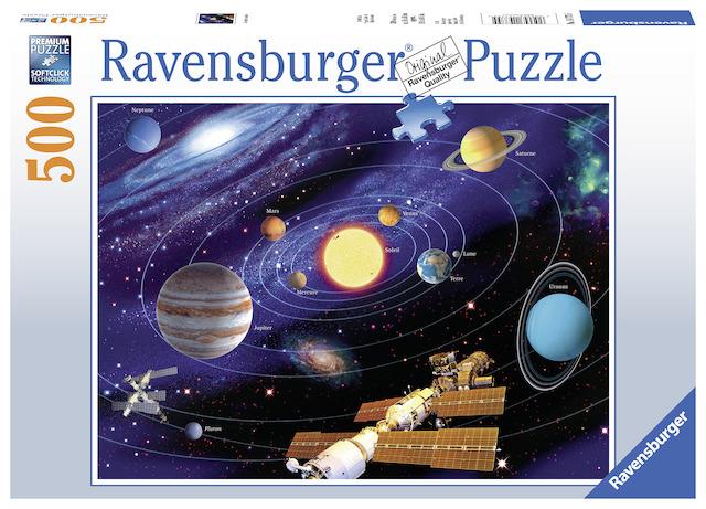 PUZZLE SISTEMUL SOLAR, 500 PIESE - RAVENSBURGER (RVSPA14775) - Libelula Vesela - Jucarii