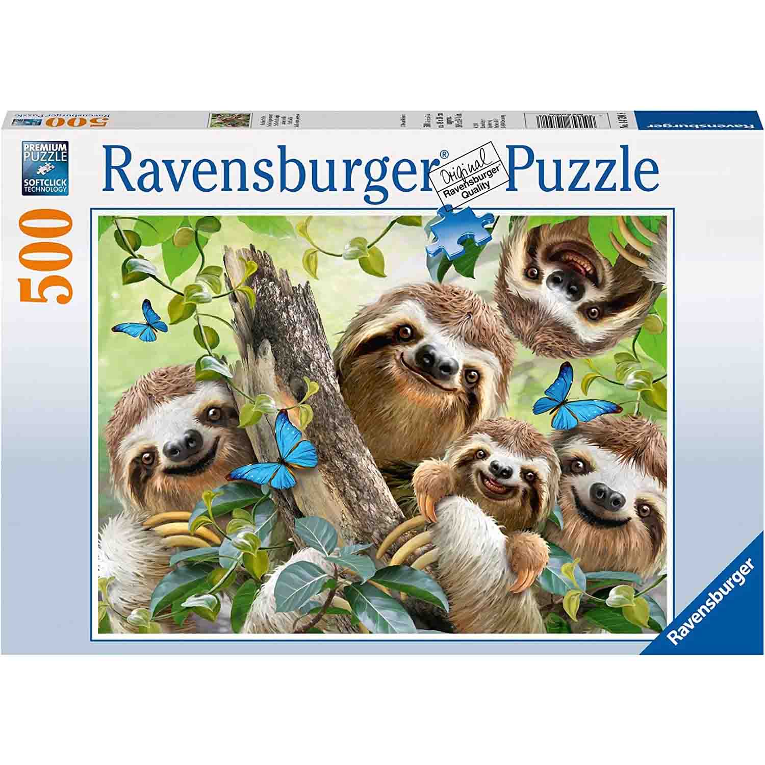 PUZZLE LENESI ZAMBITORI, 500 PIESE - RAVENSBURGER (RVSPA14790) - Libelula Vesela - Jucarii