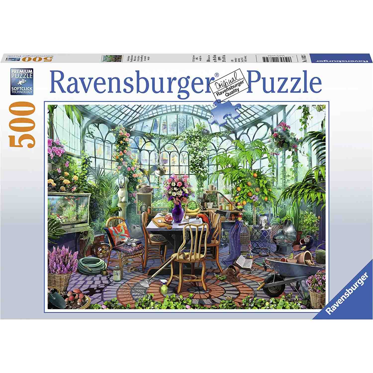 PUZZLE DIMINEATA IN GRADINA, 500 PIESE - RAVENSBURGER (RVSPA14832) - Libelula Vesela - Jucarii