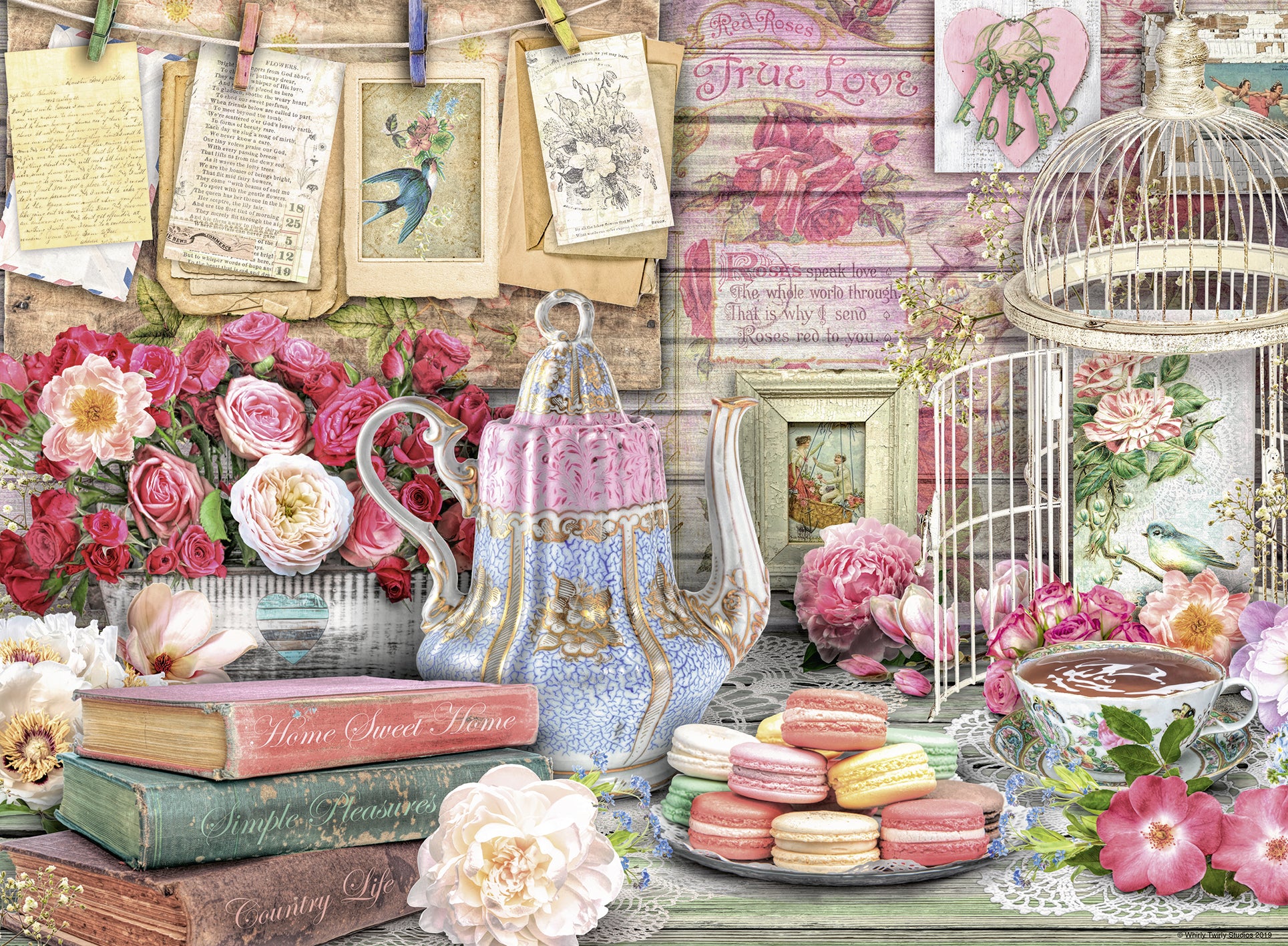 PUZZLE PETRECERE CU CEAI, 500 PIESE - RAVENSBURGER (RVSPA14838) - Libelula Vesela - Jucarii