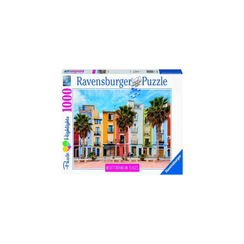PUZZLE SPANIA MEDITERANEANA, 1000 PIESE - RAVENSBURGER (RVSPA14977) - Libelula Vesela - Jucarii