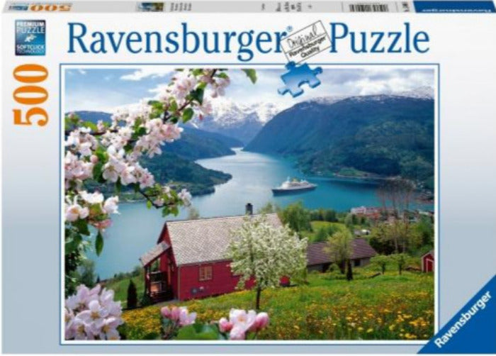 PUZZLE PEISAJ MONTAN, 500 PIESE - RAVENSBURGER (RVSPA15006) - Libelula Vesela - Jucarii