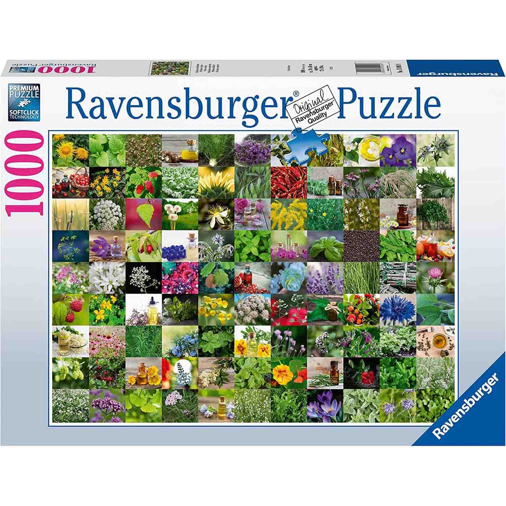 PUZZLE 99 DE PLANTE SI CONDIMENTE, 1000 PIESE - RAVENSBURGER (RVSPA15991) - Libelula Vesela - Jucarii