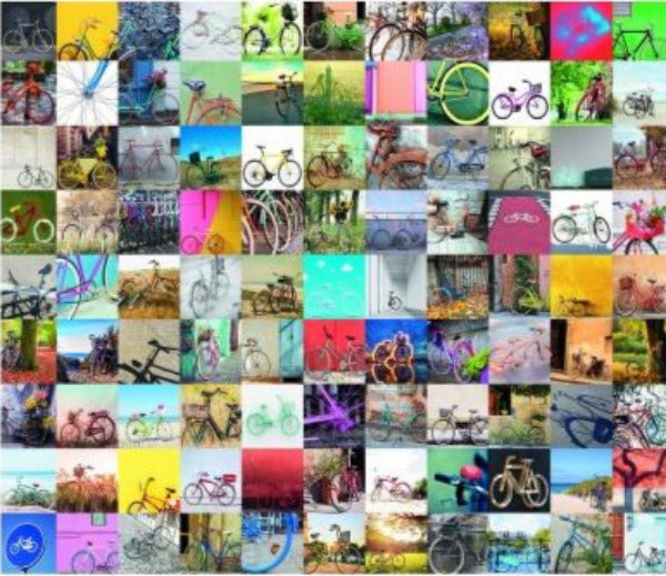 PUZZLE 99 BICICLETE, 1500 PIESE - RAVENSBURGER (RVSPA16007) - Libelula Vesela - Jucarii