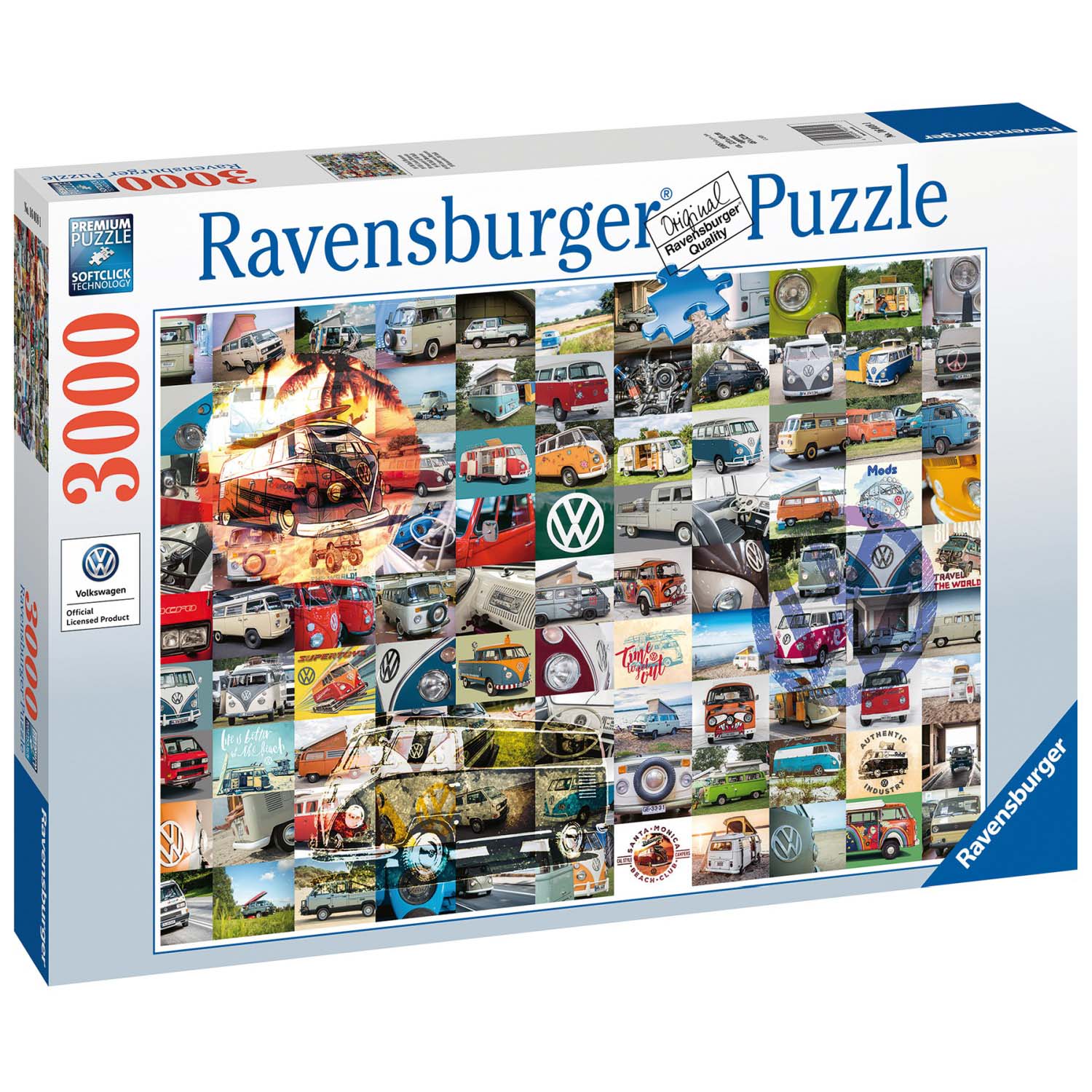 PUZZLE 99 MOMENTE CU VOLKSWAGEN, 3000 PIESE - RAVENSBURGER (RVSPA16018) - Libelula Vesela - Jucarii