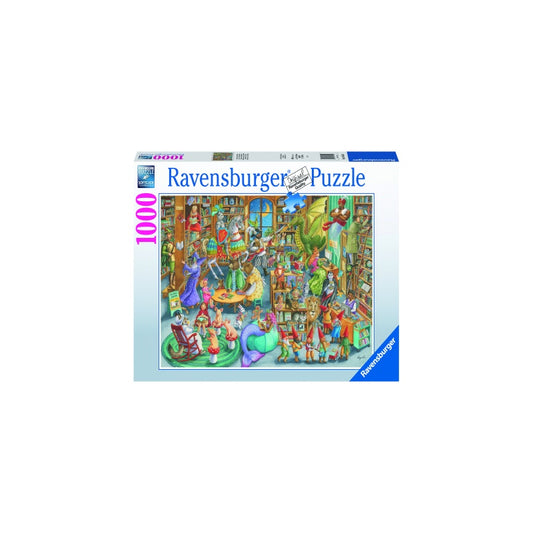PUZZLE NOAPTE IN LIBRARIE, 1000 PCS - RAVENSBURGER (RVSPA16455) - Libelula Vesela - Jucarii