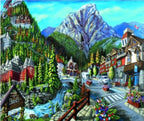 PUZZLE ORASUL BANFF, 1000 PIESE - RAVENSBURGER (RVSPA16481) - Libelula Vesela - Jucarii