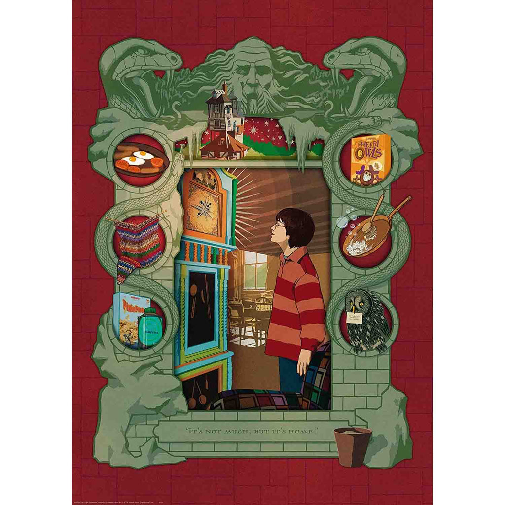 PUZZLE HARRY POTTER ACASA, 1000 PIESE - RAVENSBURGER (RVSPA16516) - Libelula Vesela - Jucarii