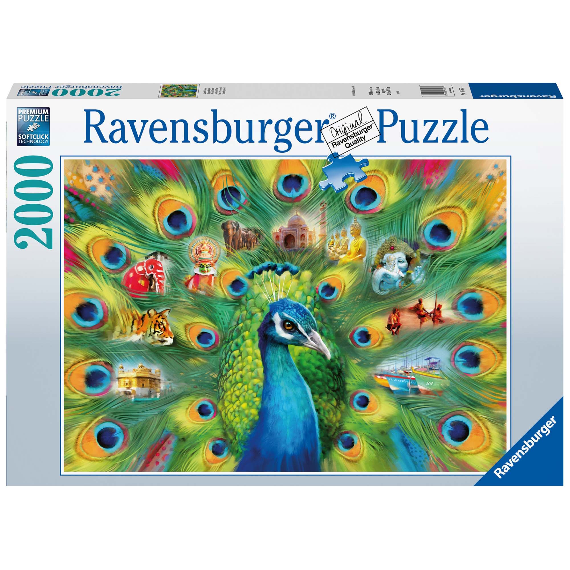 PUZZLE PAUN, 2000 PIESE - RAVENSBURGER (RVSPA16567) - Libelula Vesela - Jucarii