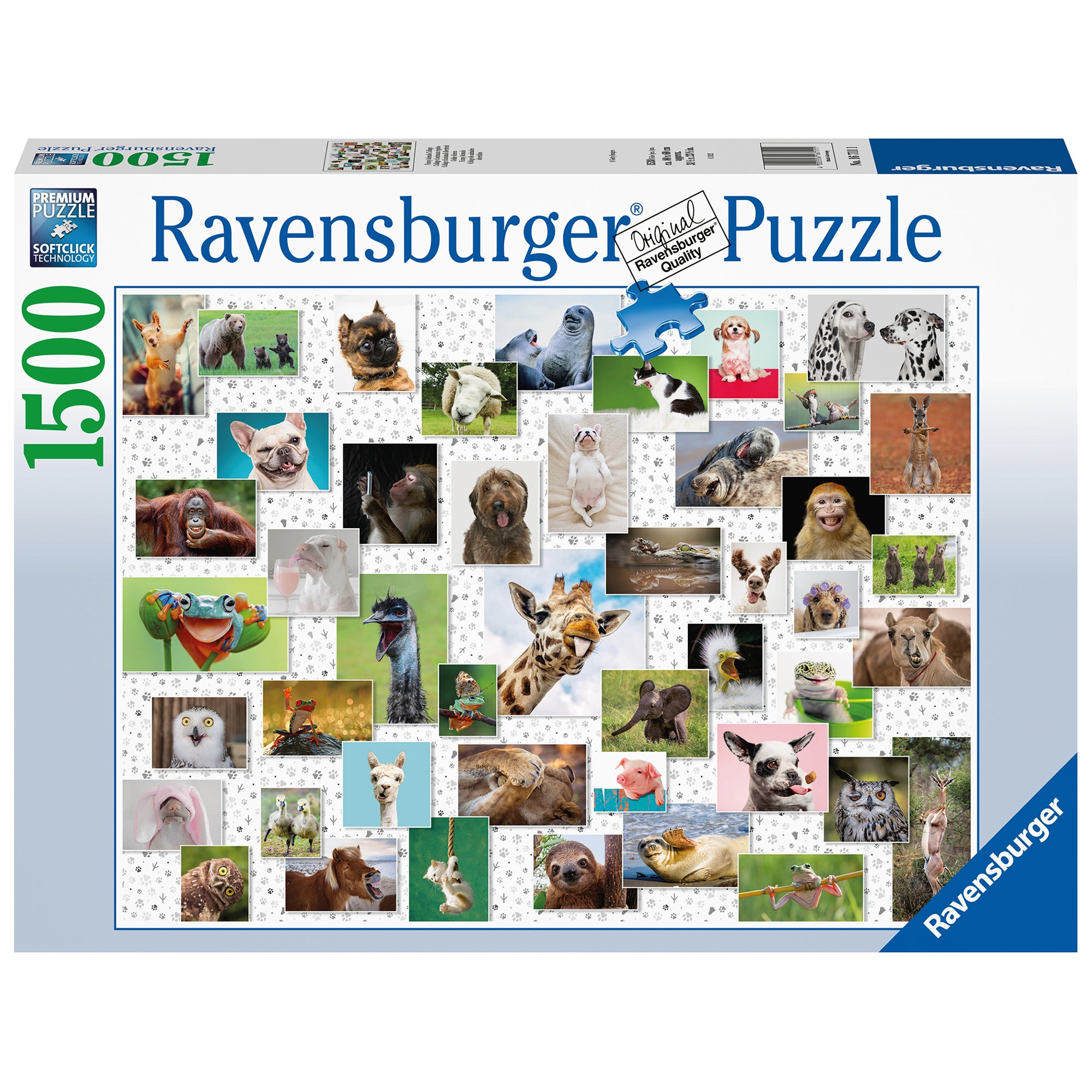 PUZZLE COLAJ CU ANIMALE, 1500 PIESE - RAVENSBURGER (SPA16711) - Libelula Vesela - Jucarii
