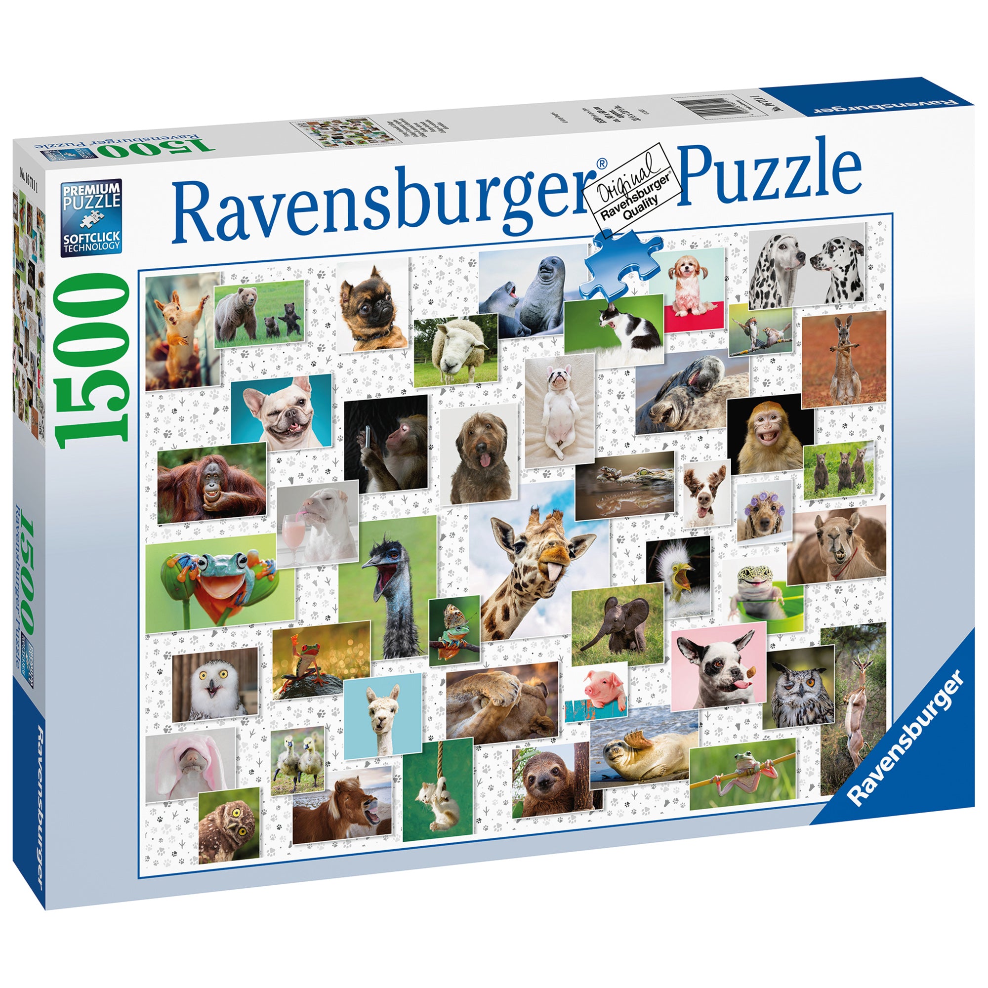 PUZZLE COLAJ CU ANIMALE, 1500 PIESE - RAVENSBURGER (SPA16711) - Libelula Vesela - Jucarii