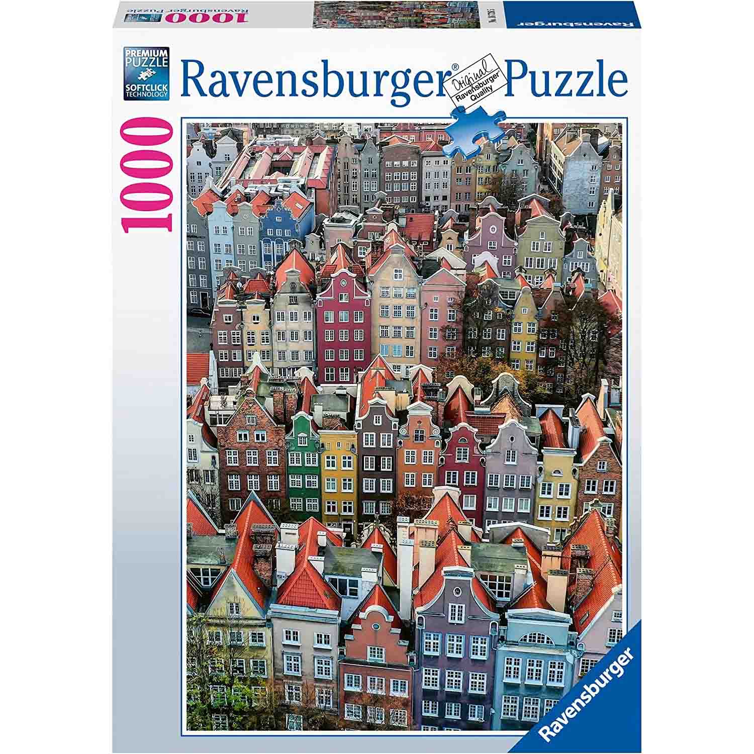 PUZZLE GDANSK POLONIA, 1000 PIESE - RAVENSBURGER (RVSPA16726) - Libelula Vesela - Jucarii