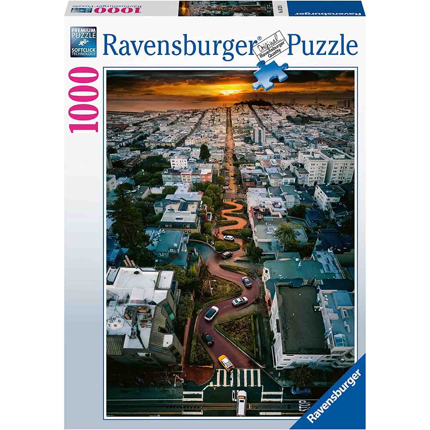 PUZZLE SAN FRANCISCO CALIFORNIA, 1000 PIESE - RAVENSBURGER (RVSPA16732) - Libelula Vesela - Jucarii