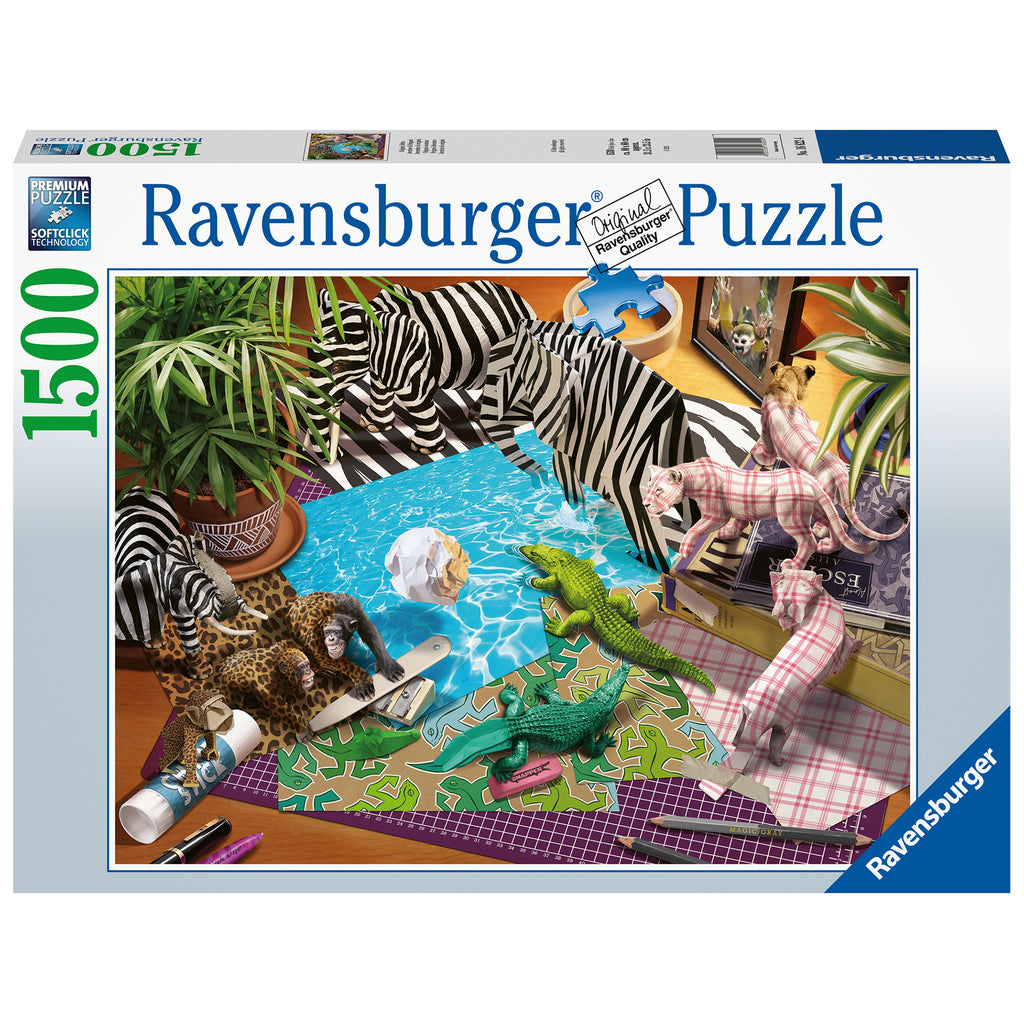 PUZZLE AVENTURA ORIGAMI, 1500 PIESE - RAVENSBURGER (RVSPA16822) - Libelula Vesela - Jucarii