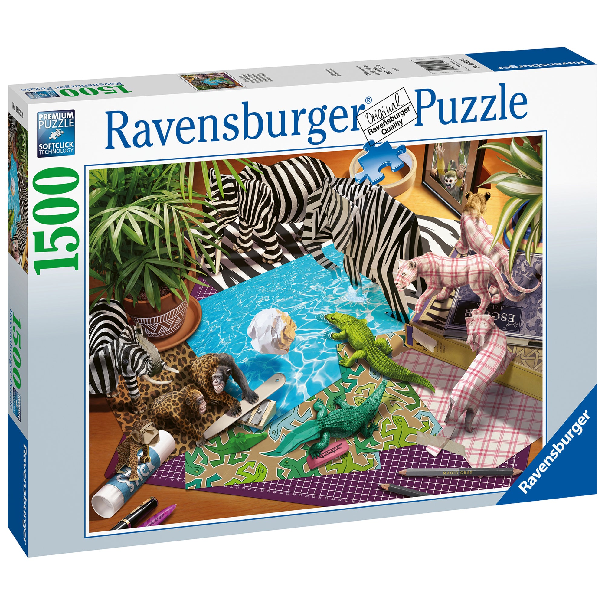PUZZLE AVENTURA ORIGAMI, 1500 PIESE - RAVENSBURGER (RVSPA16822) - Libelula Vesela - Jucarii
