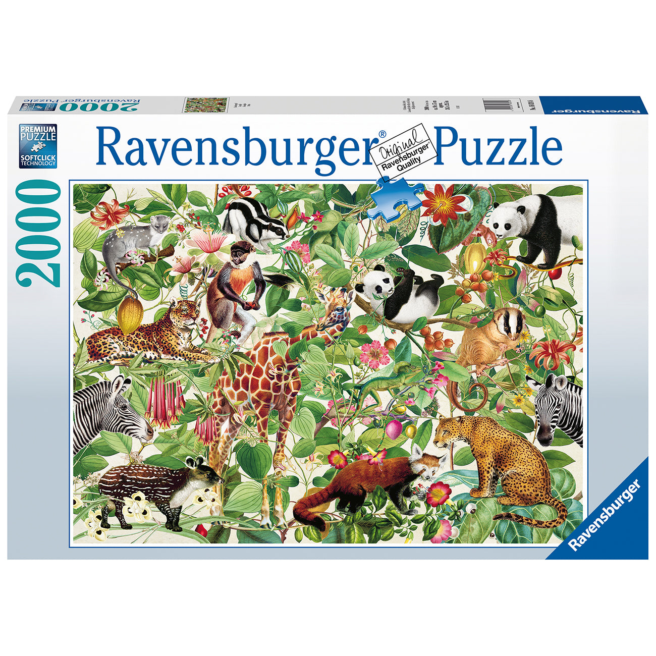 PUZZLE JUNGLA, 2000 PIESE - RAVENSBURGER (RVSPA16824) - Libelula Vesela - Jucarii