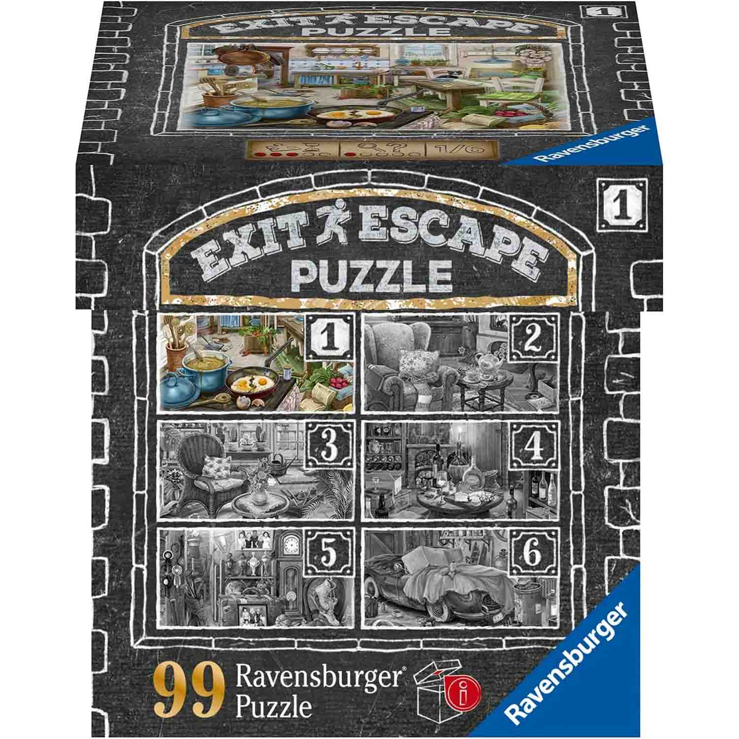 PUZZLE EXIT BUCATARIE, 99 PIESE - RAVENSBURGER (RVSPA16877) - Libelula Vesela - Jucarii