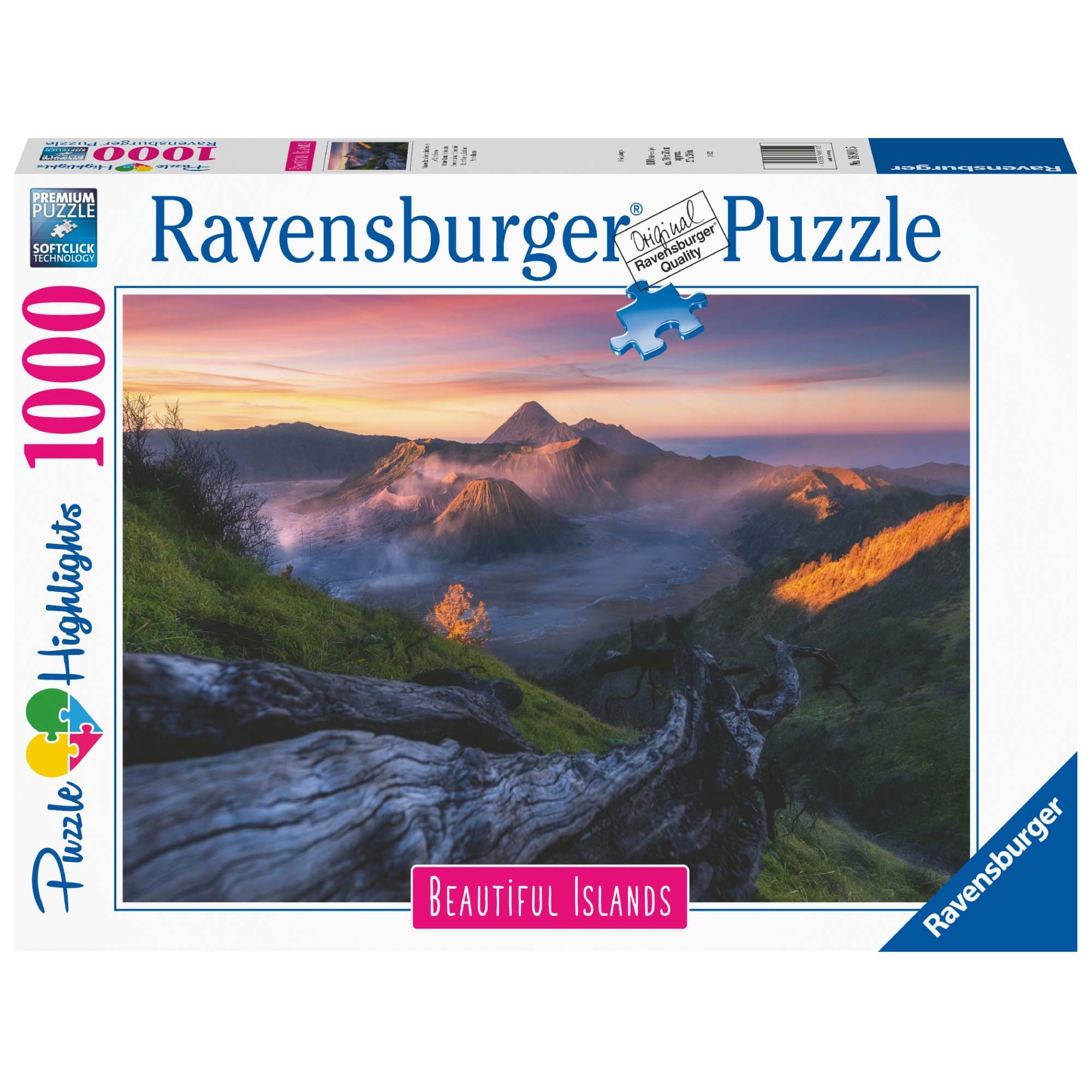 PUZZLE INSULA JAVA MOUNT BROMO, 1000 PIESE - RAVENSBURGER (RVSPA16911) - Libelula Vesela - Jucarii