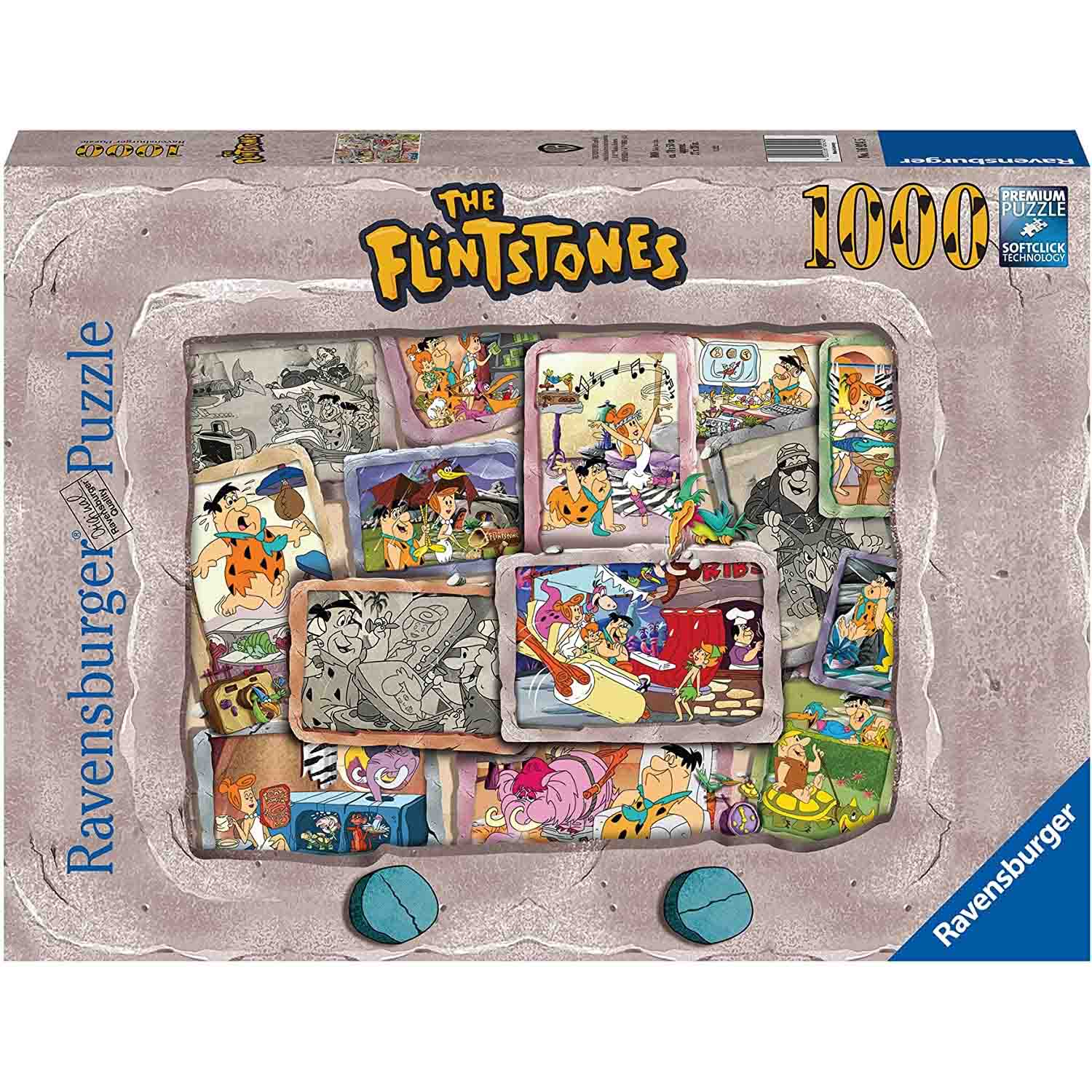 PUZZLE FAMILIA FLINSTONES, 1000 PIESE - RAVENSBURGER (RVSPA16924) - Libelula Vesela - Jucarii