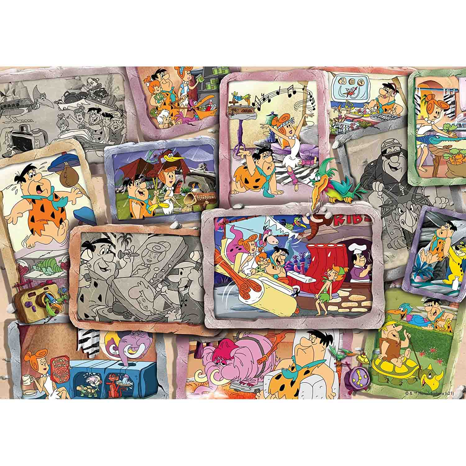 PUZZLE FAMILIA FLINSTONES, 1000 PIESE - RAVENSBURGER (RVSPA16924) - Libelula Vesela - Jucarii