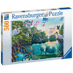 PUZZLE LAMANTINI, 500 PIESE - RAVENSBURGER (RVSPA16943) - Libelula Vesela - Jucarii