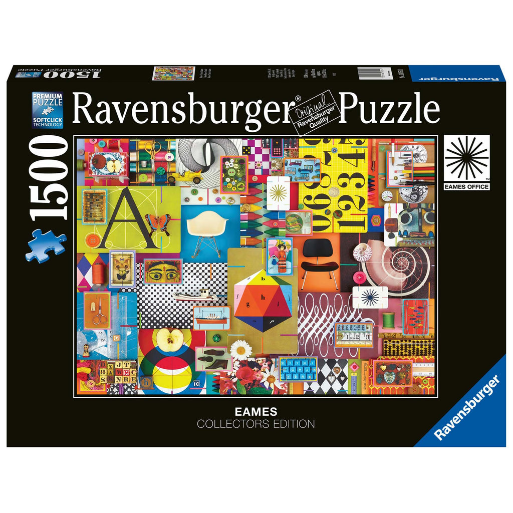 PUZZLE EAMES HOUSE OF CARDS, 1500 PIESE - RAVENSBURGER (RVSPA16951) - Libelula Vesela - Jucarii