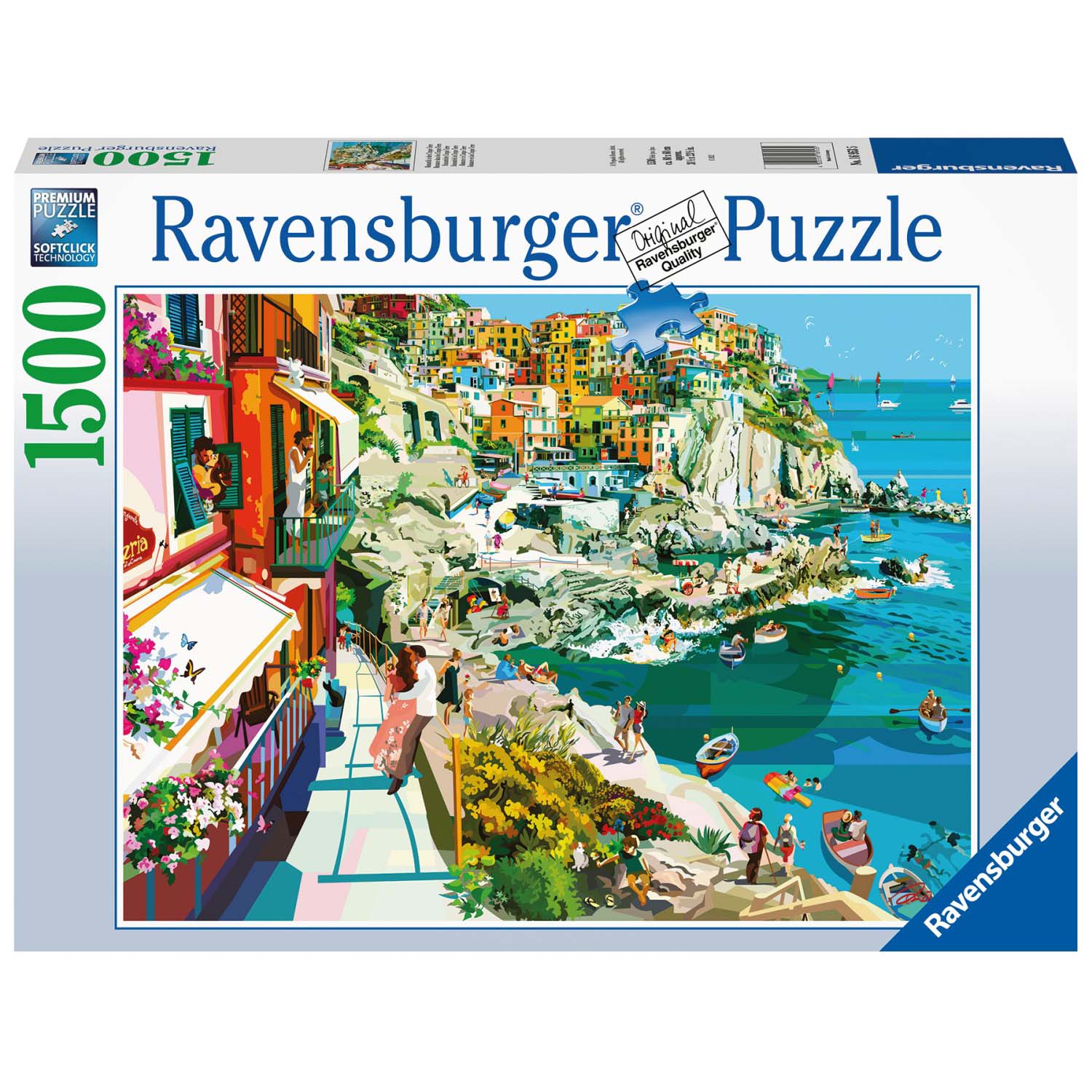 PUZZLE ROMANTISM IN CINQUE TERRE, 1500 PIESE - RAVENSBURGER (RVSPA16953) - Libelula Vesela - Jucarii