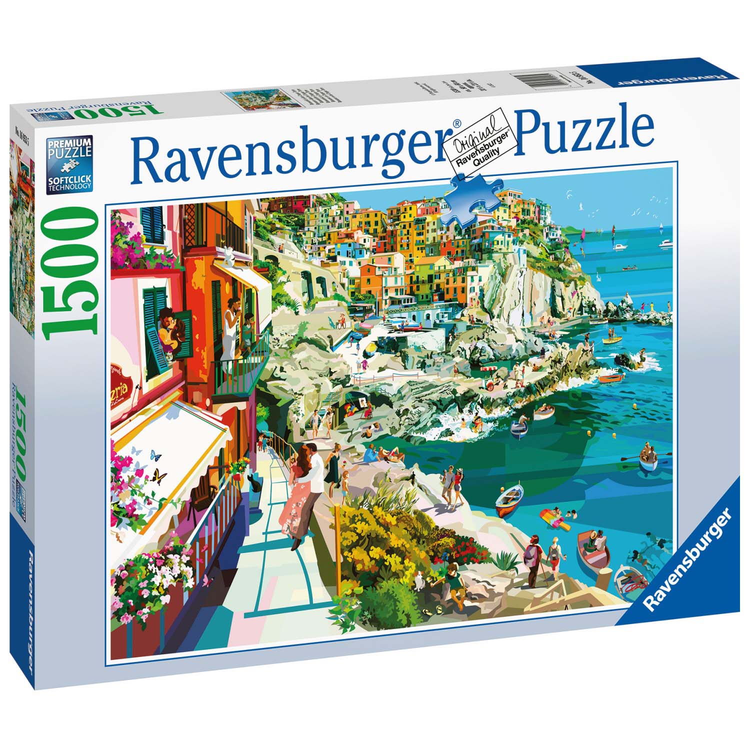 PUZZLE ROMANTISM IN CINQUE TERRE, 1500 PIESE - RAVENSBURGER (RVSPA16953) - Libelula Vesela - Jucarii