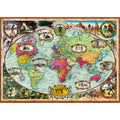 PUZZLE HARTA LUMII, 1000 PIESE - RAVENSBURGER (RVSPA16995) - Libelula Vesela - Jucarii