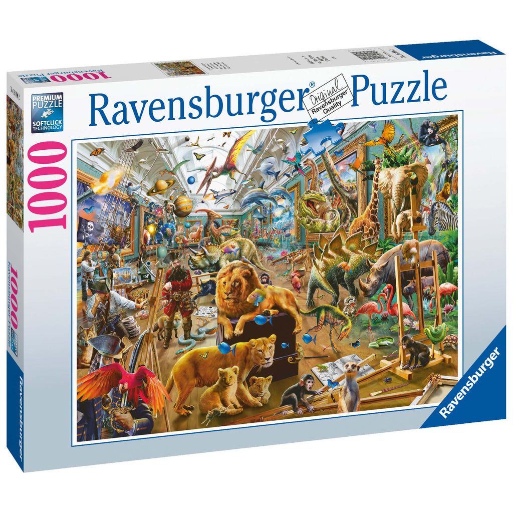 PUZZLE GALERIA ANIMALELOR, 1000 PIESE - RAVENSBURGER (RVSPA16996) - Libelula Vesela - Jucarii