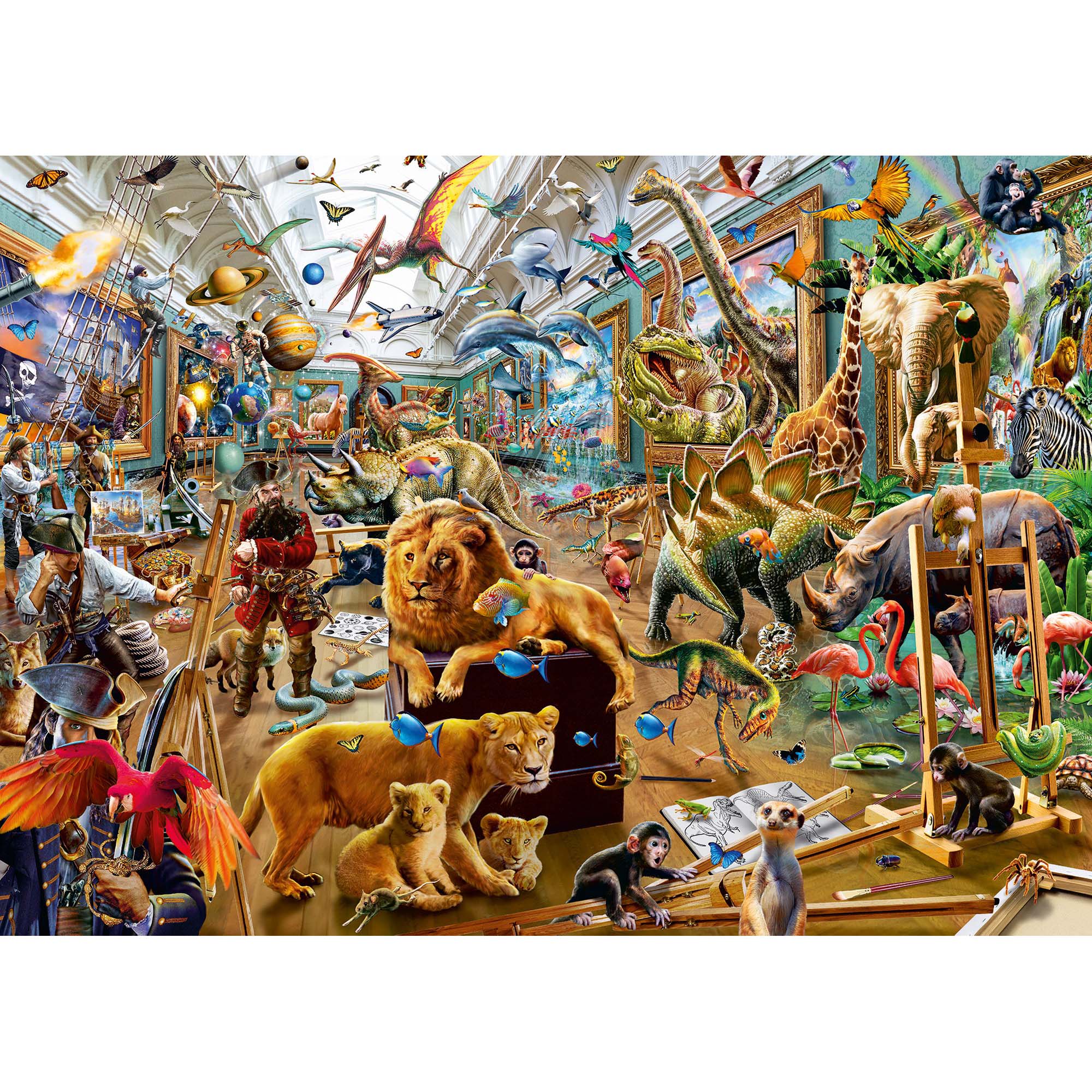 PUZZLE GALERIA ANIMALELOR, 1000 PIESE - RAVENSBURGER (RVSPA16996) - Libelula Vesela - Jucarii