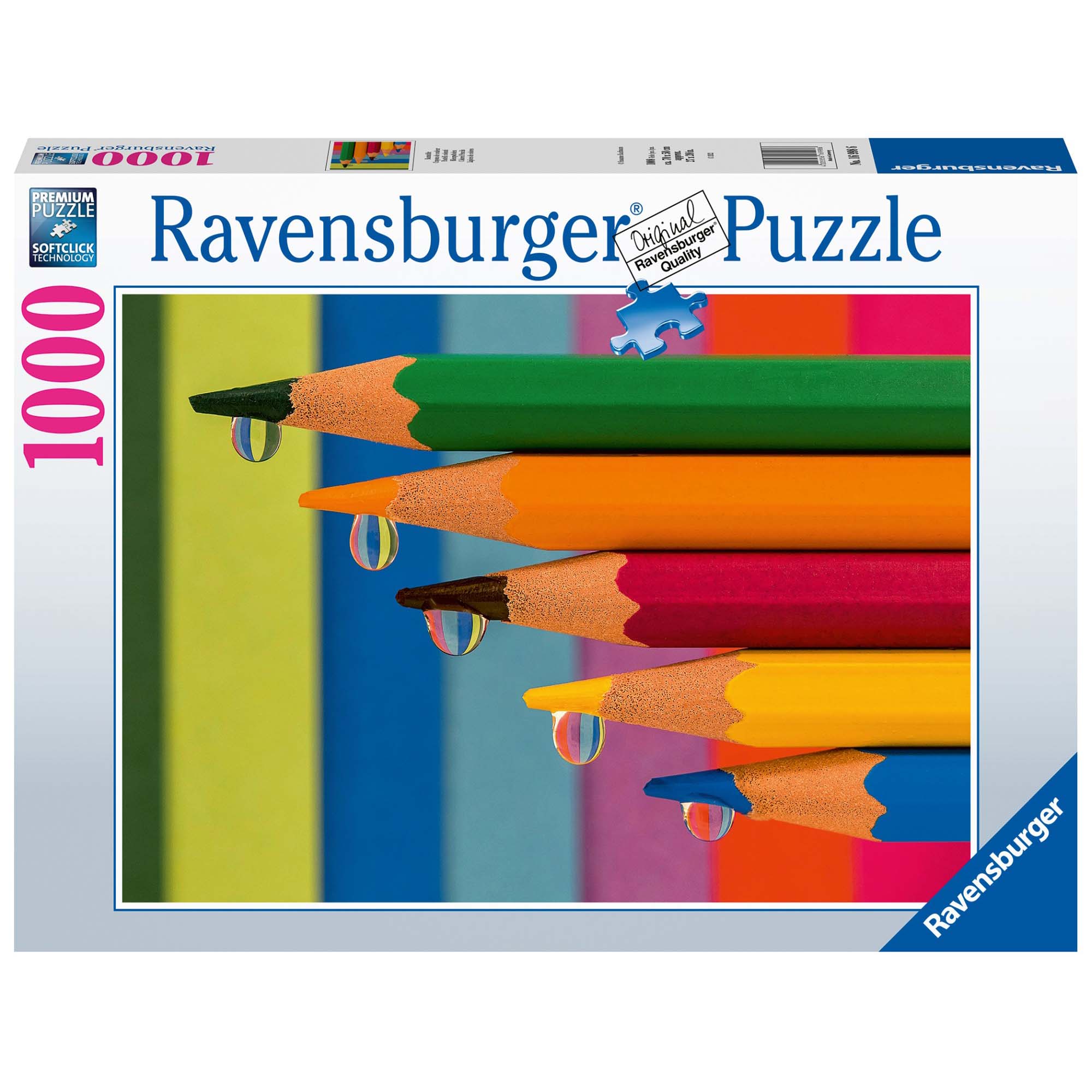 PUZZLE CREIOANE COLORATE, 1000 PIESE - RAVENSBURGER (RVSPA16998) - Libelula Vesela - Jucarii