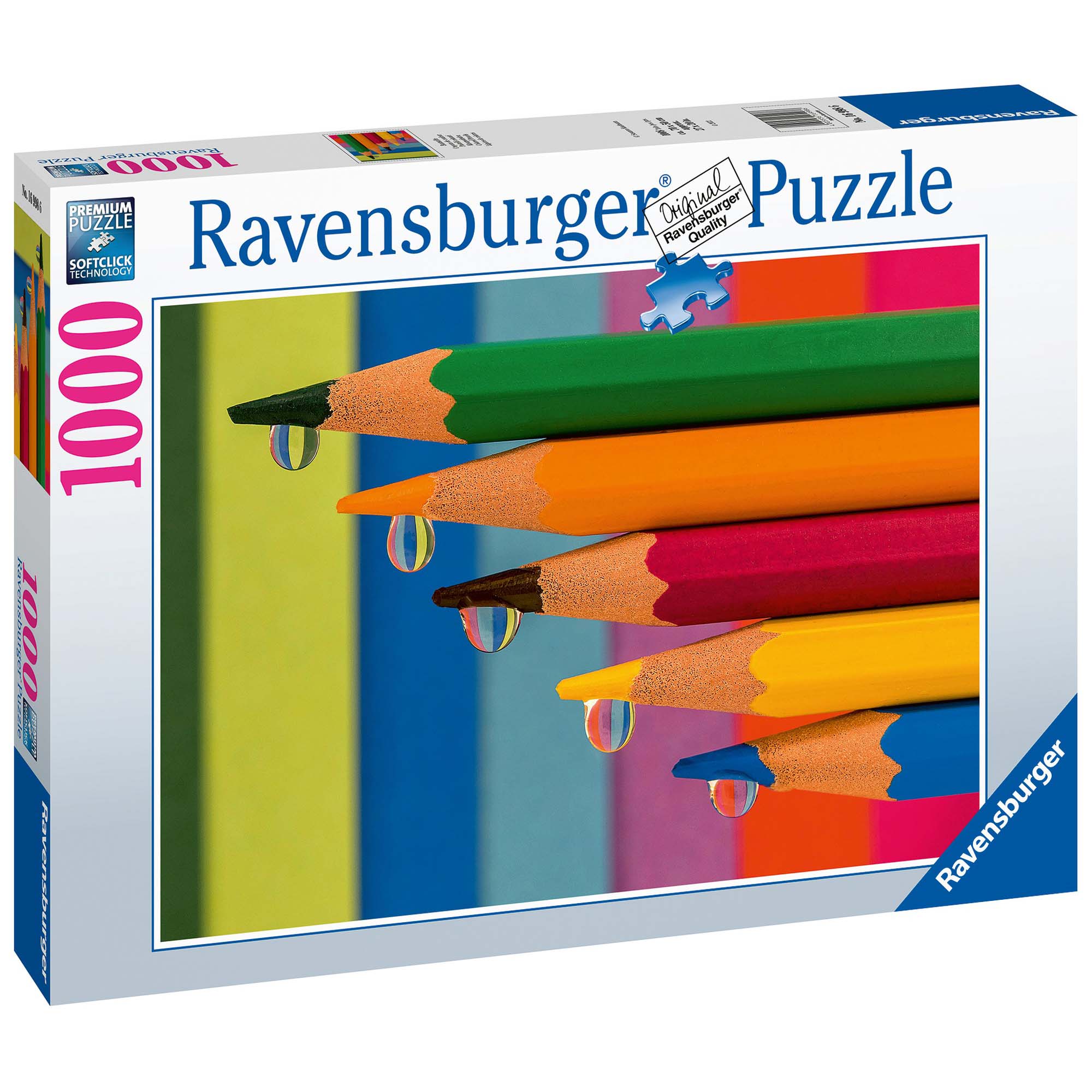 PUZZLE CREIOANE COLORATE, 1000 PIESE - RAVENSBURGER (RVSPA16998) - Libelula Vesela - Jucarii