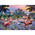 PUZZLE FLAMINGO, 1000 PIESE - RAVENSBURGER (RVSPA17082) - Libelula Vesela - Jucarii