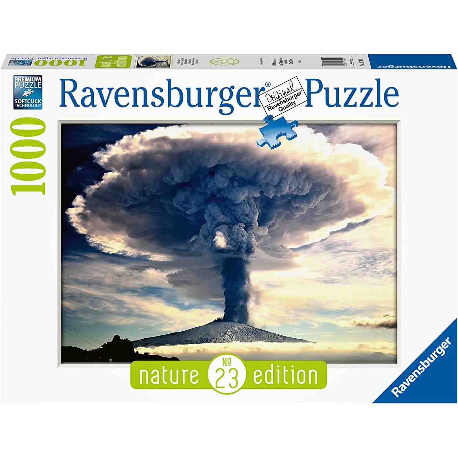 PUZZLE VULCANUL ETNA, 1000 PIESE - RAVENSBURGER (RVSPA17095) - Libelula Vesela - Jucarii