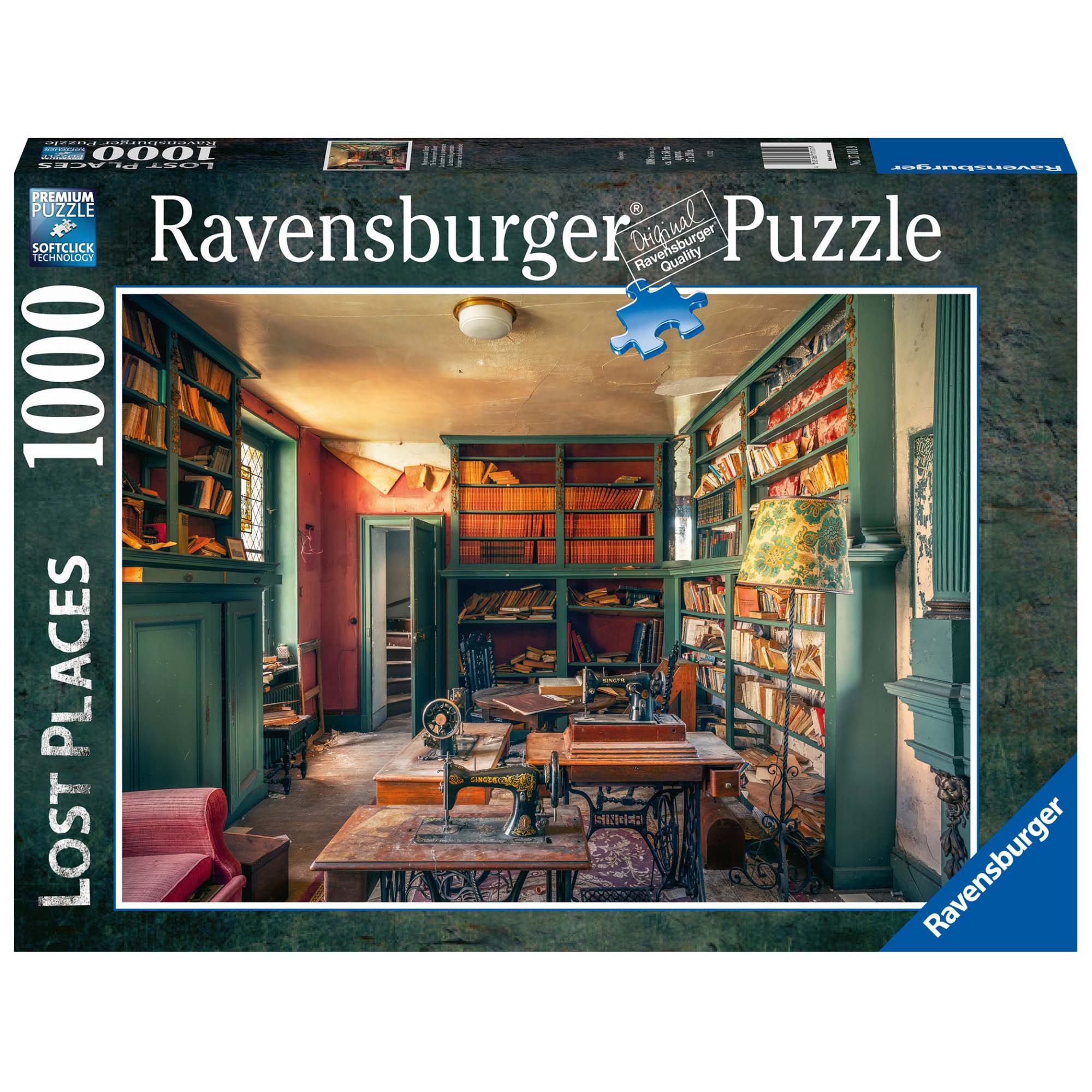 PUZZLE LIBRARIA CANTARETULUI, 1000 PIESE - RAVENSBURGER (RVSPA17101) - Libelula Vesela - Jucarii