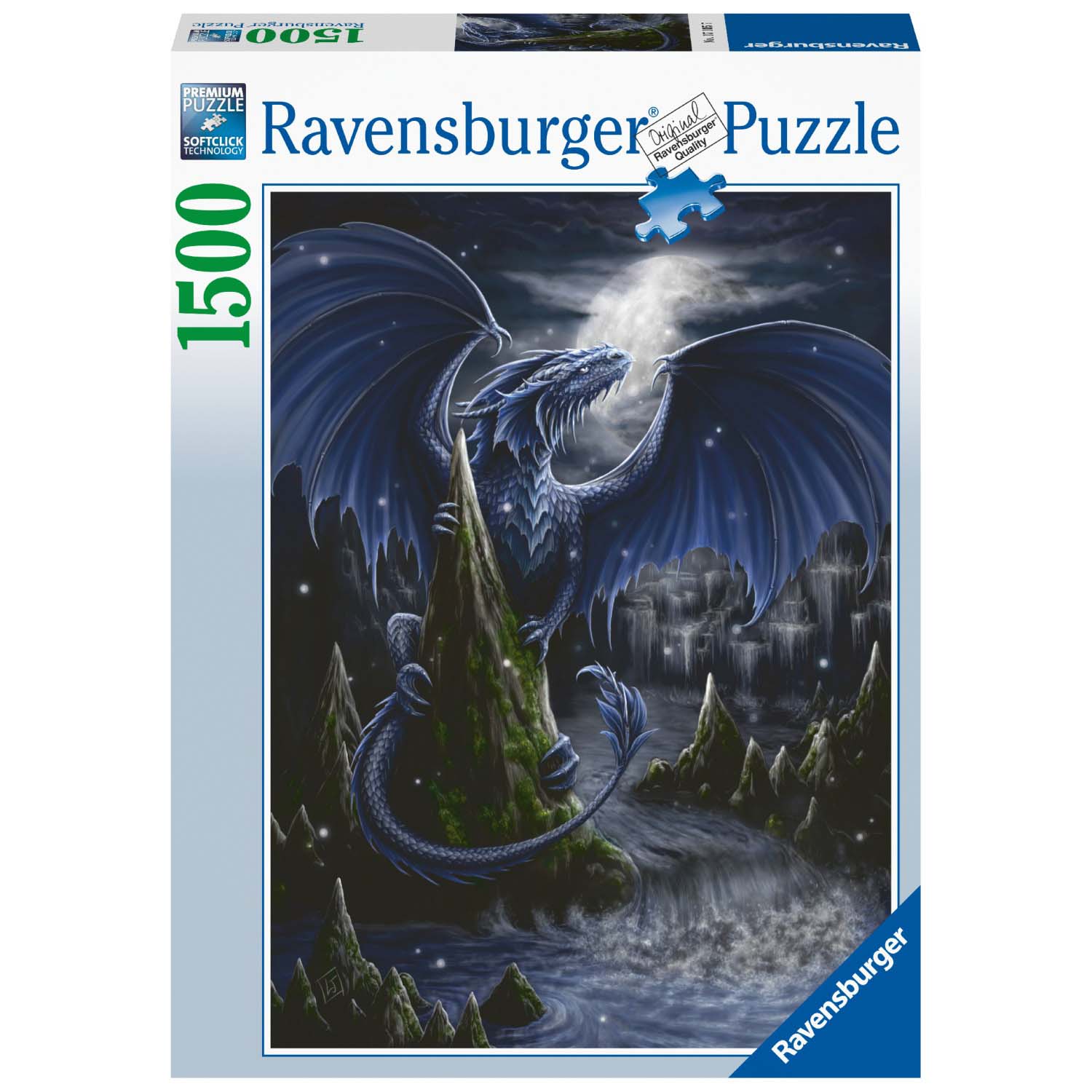 PUZZLE DRAGONUL NEGRU, 1500 PIESE - RAVENSBURGER (RVSPA17105) - Libelula Vesela - Jucarii