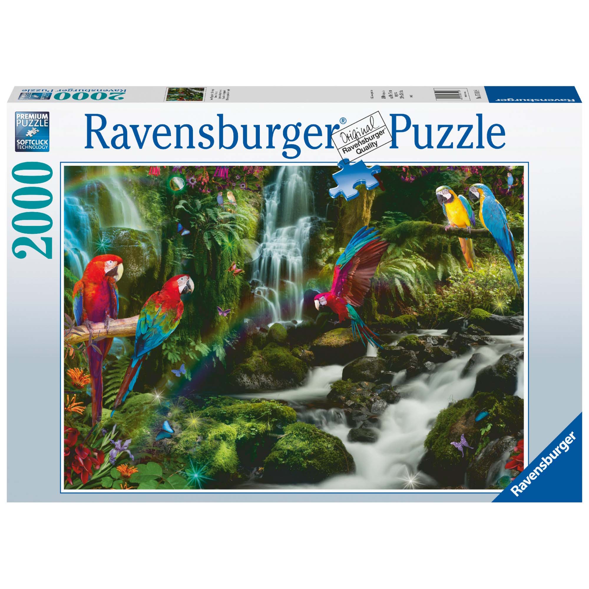 PUZZLE PAPAGALI IN JUNGLA, 2000 PIESE - RAVENSBURGER (RVSPA17111) - Libelula Vesela - Jucarii