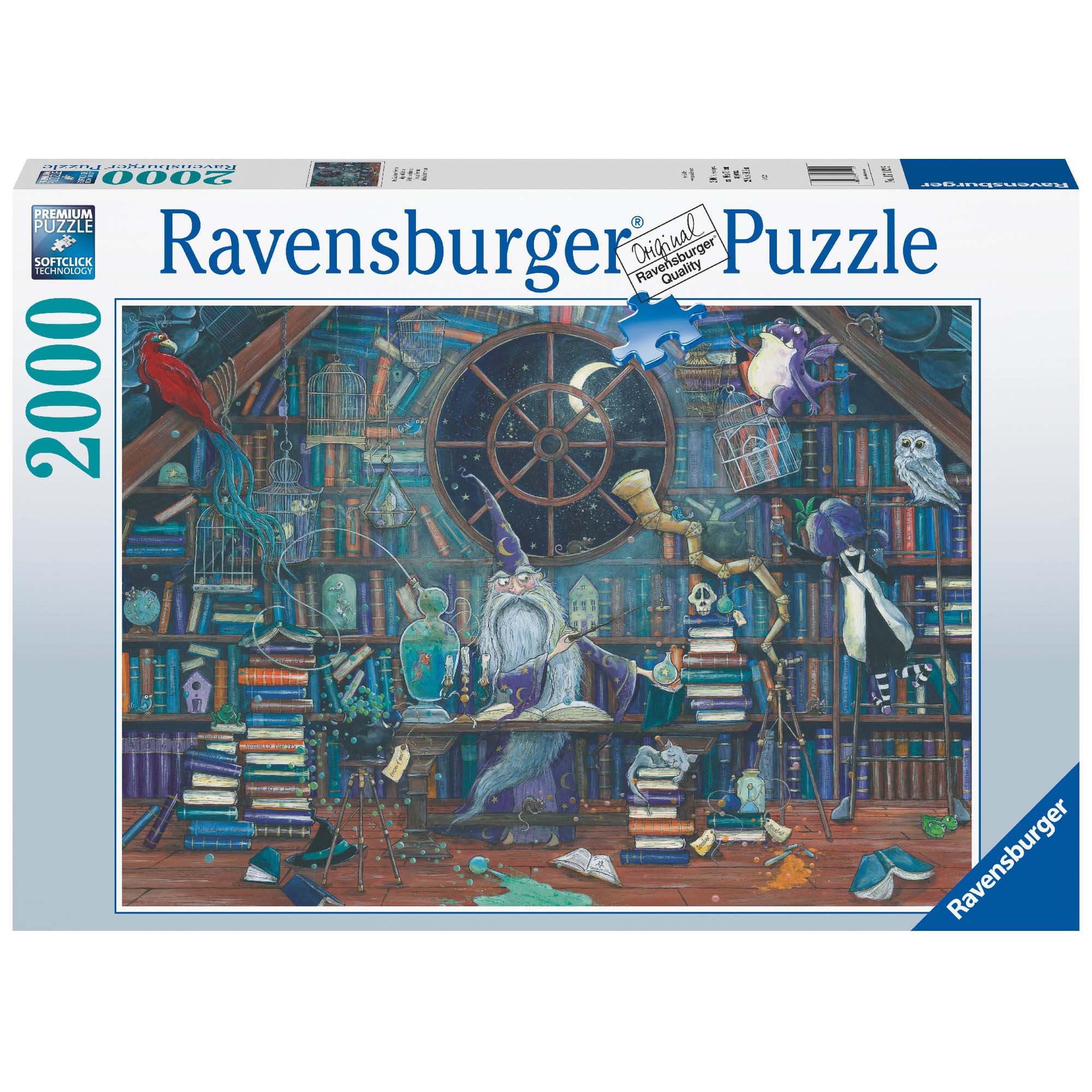 PUZZLE BIROUL CU CARTI, 2000 PIESE - RAVENSBURGER (RVSPA17112) - Libelula Vesela - Jucarii
