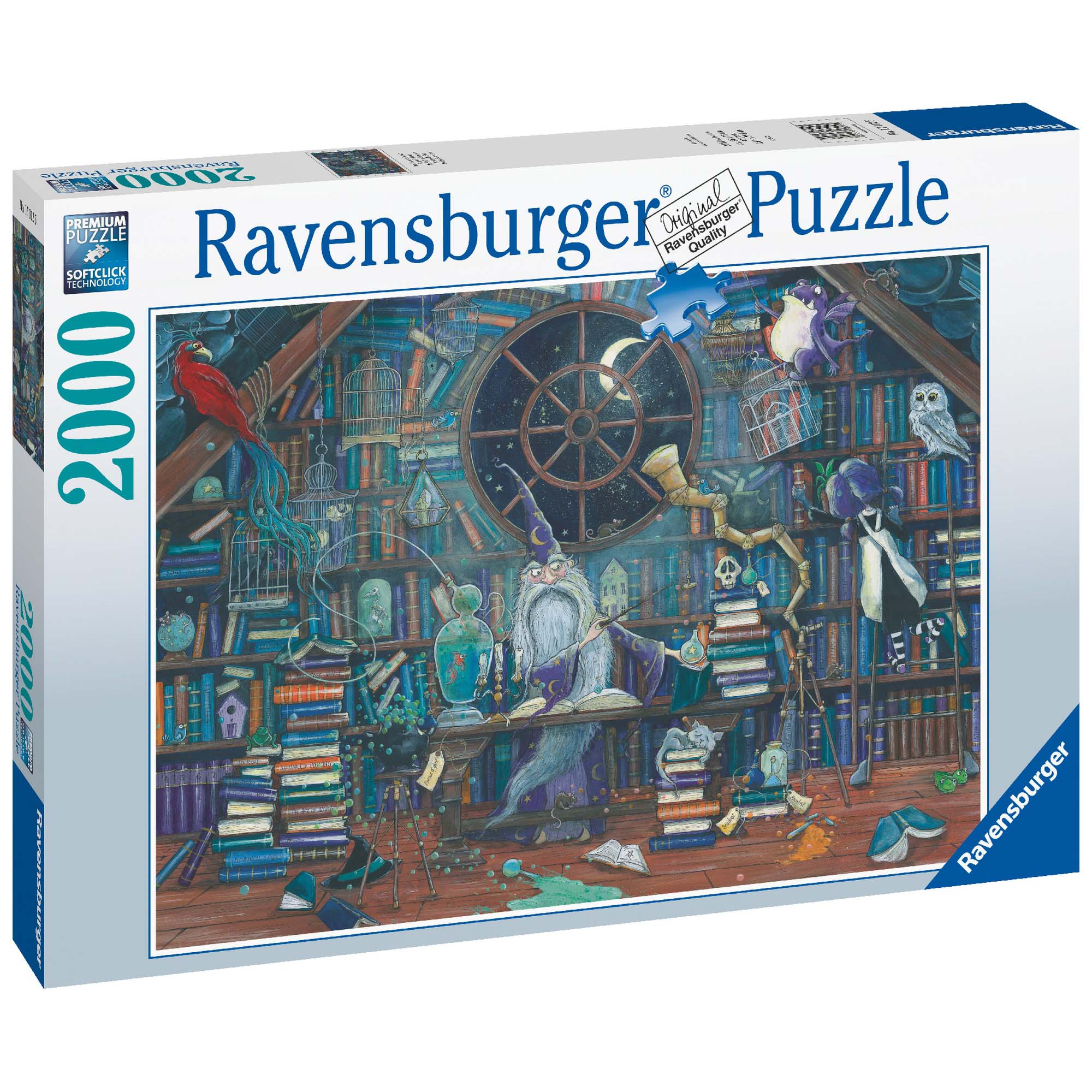 PUZZLE BIROUL CU CARTI, 2000 PIESE - RAVENSBURGER (RVSPA17112) - Libelula Vesela - Jucarii