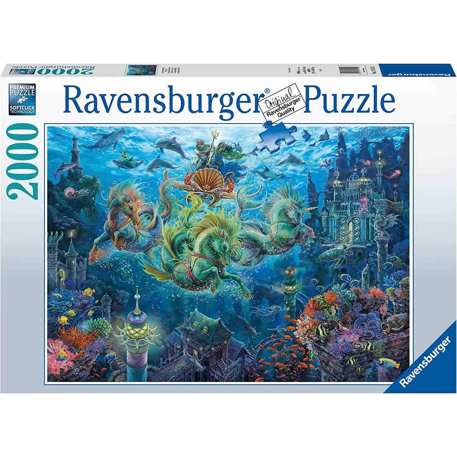 PUZZLE LUMEA DE SUB APE, 2000 PIESE - RAVENSBURGER (RVSPA17115) - Libelula Vesela - Jucarii
