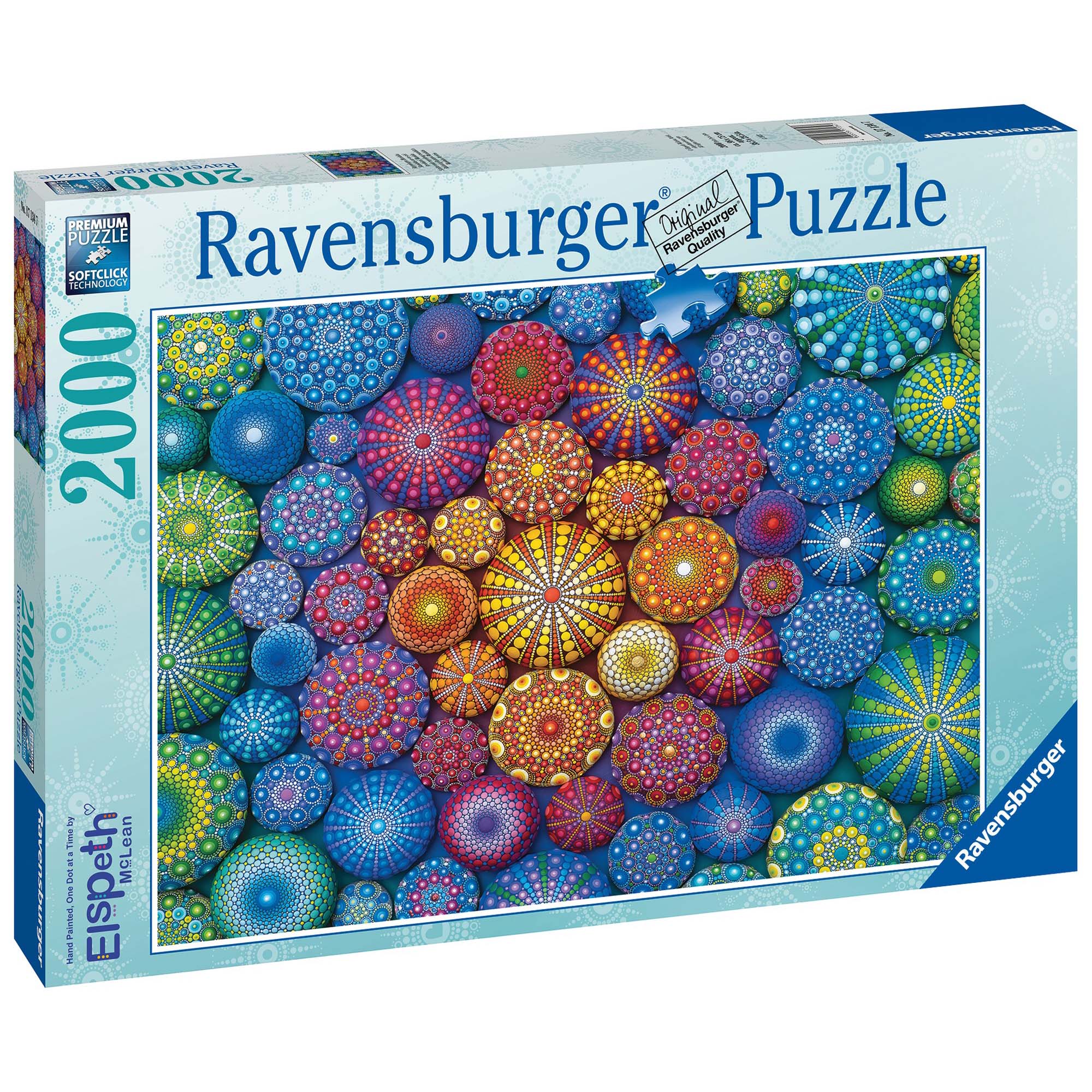 PUZZLE MANDALA CURCUBEU, 2000 PIESE - RAVENSBURGER (RVSPA17134) - Libelula Vesela - Jucarii
